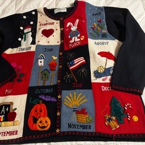 Marisa Christina Multicolor Holiday Cardigan